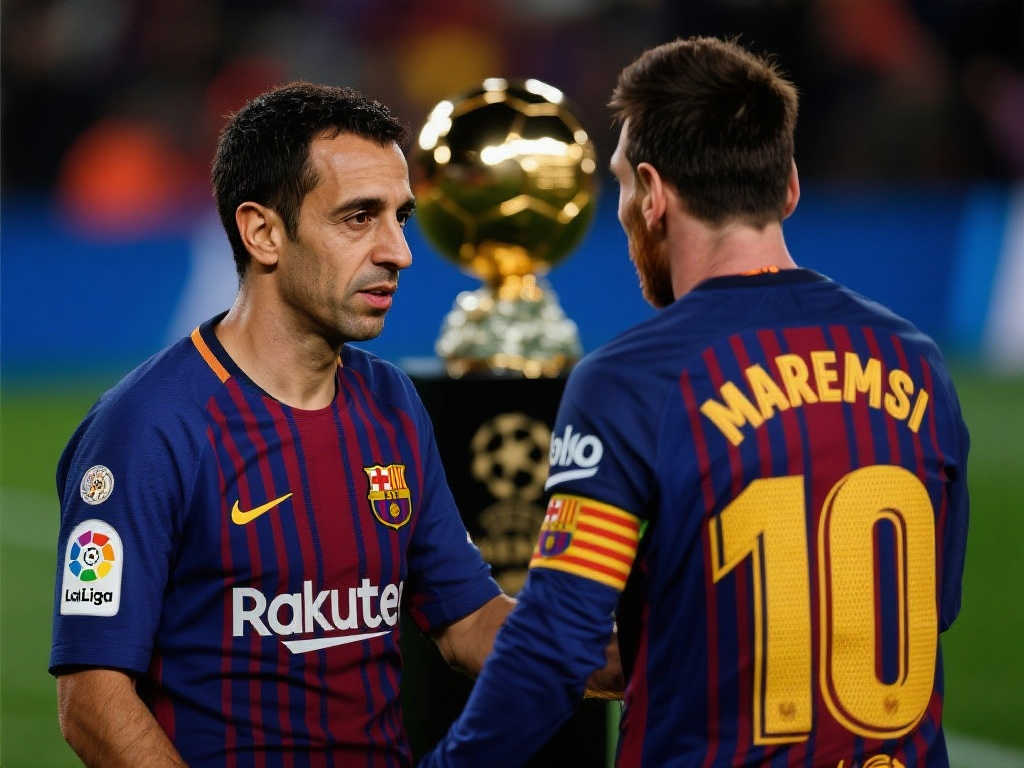 哈维：与梅西同处一时代无缘金球奖我不遗憾，他是史上最伟大球员